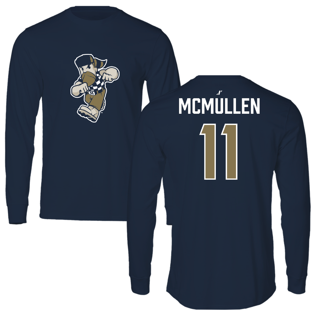 Mount St. Mary's University Bowling Navy Performance Long Sleeve - #11 Kayleigh McMullen