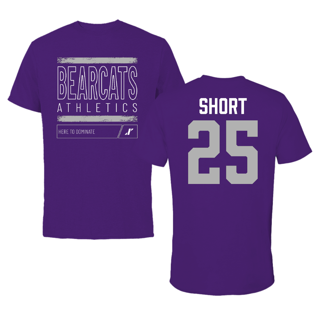 Southwest Baptist University Soccer Purple Dominate Performance Tee - #25 Sam Short