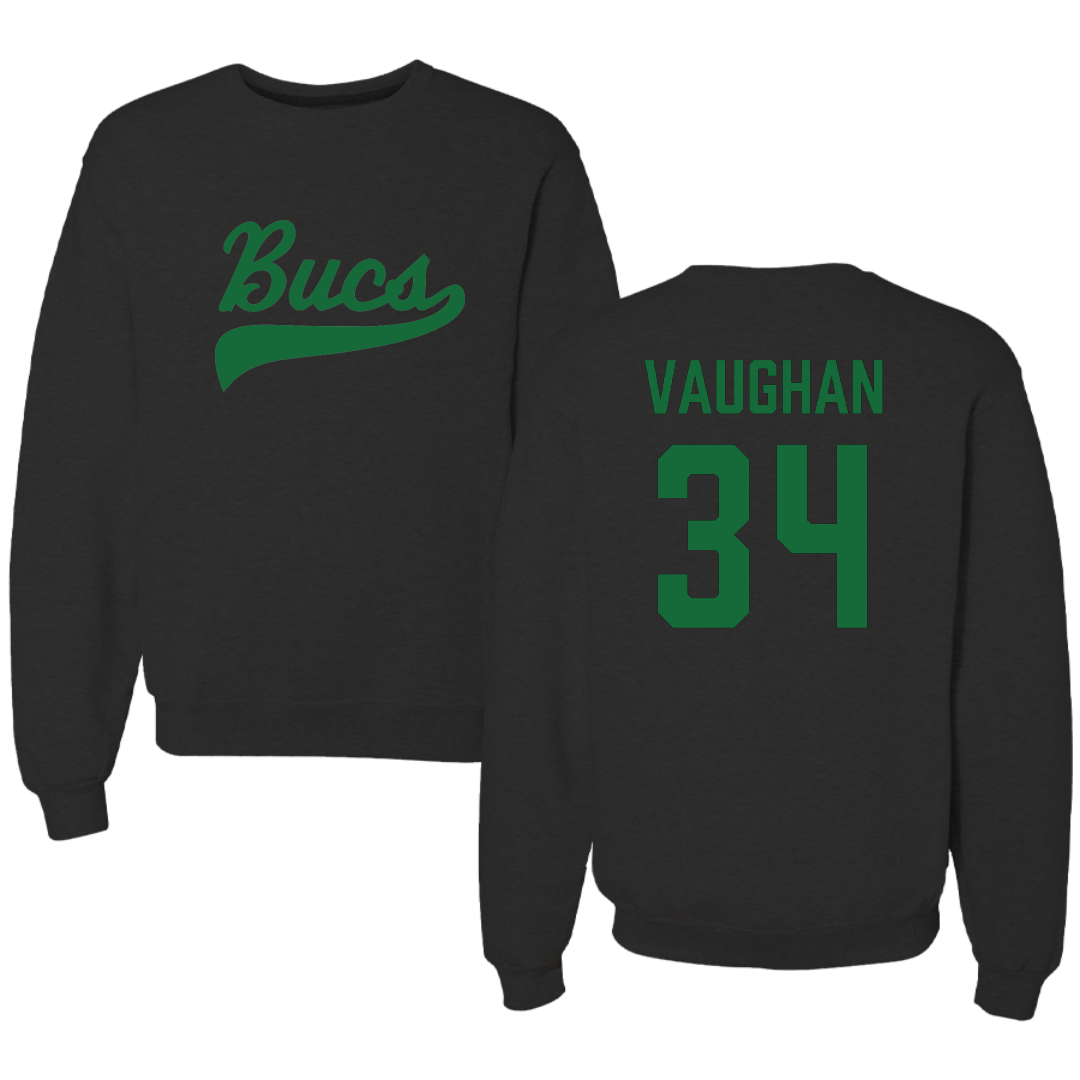 Shelton State Community College Baseball Black Crewneck - #34 Sam Vaughan