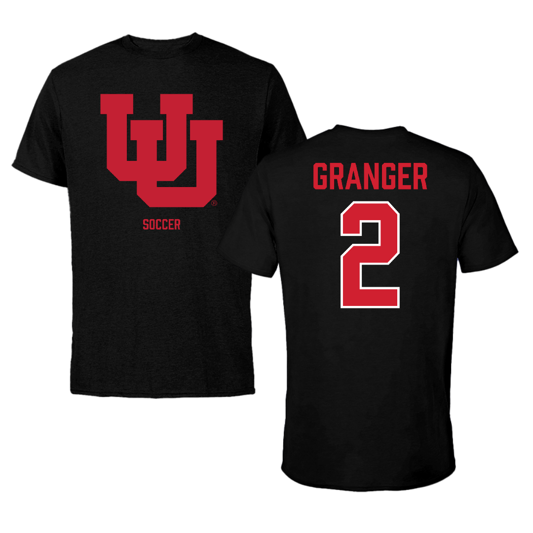 University of Utah Soccer (W) Black Tee - #2 Maryn Granger