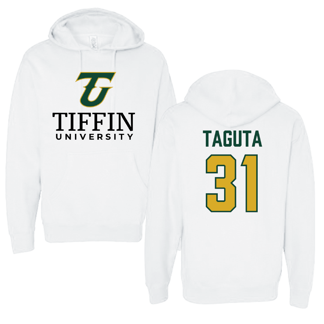 Tiffin University Soccer (M) White Hoodie - #31 Tadi Taguta