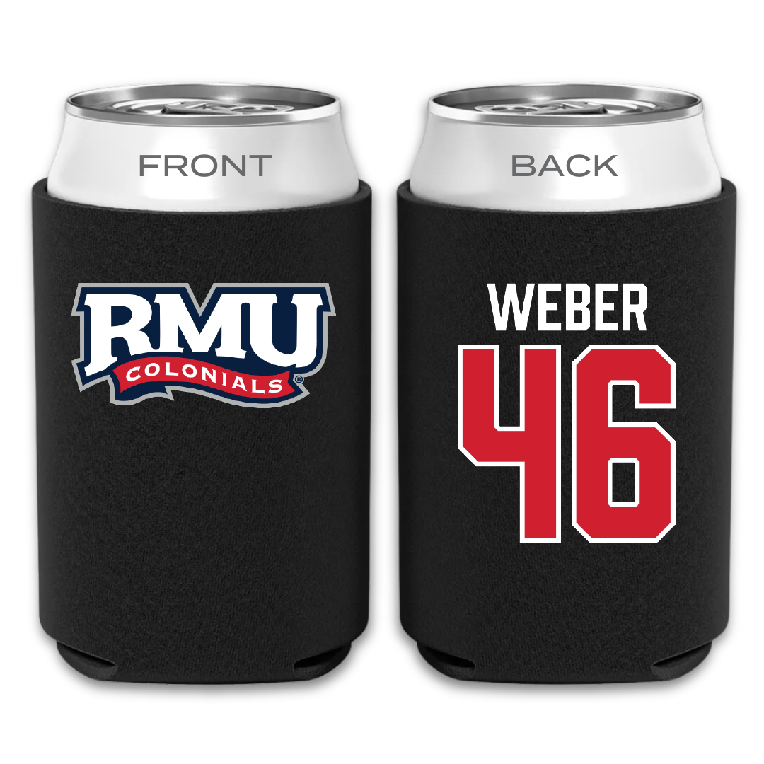 Robert Morris University Football Black Can Cooler - #46 Zach Weber