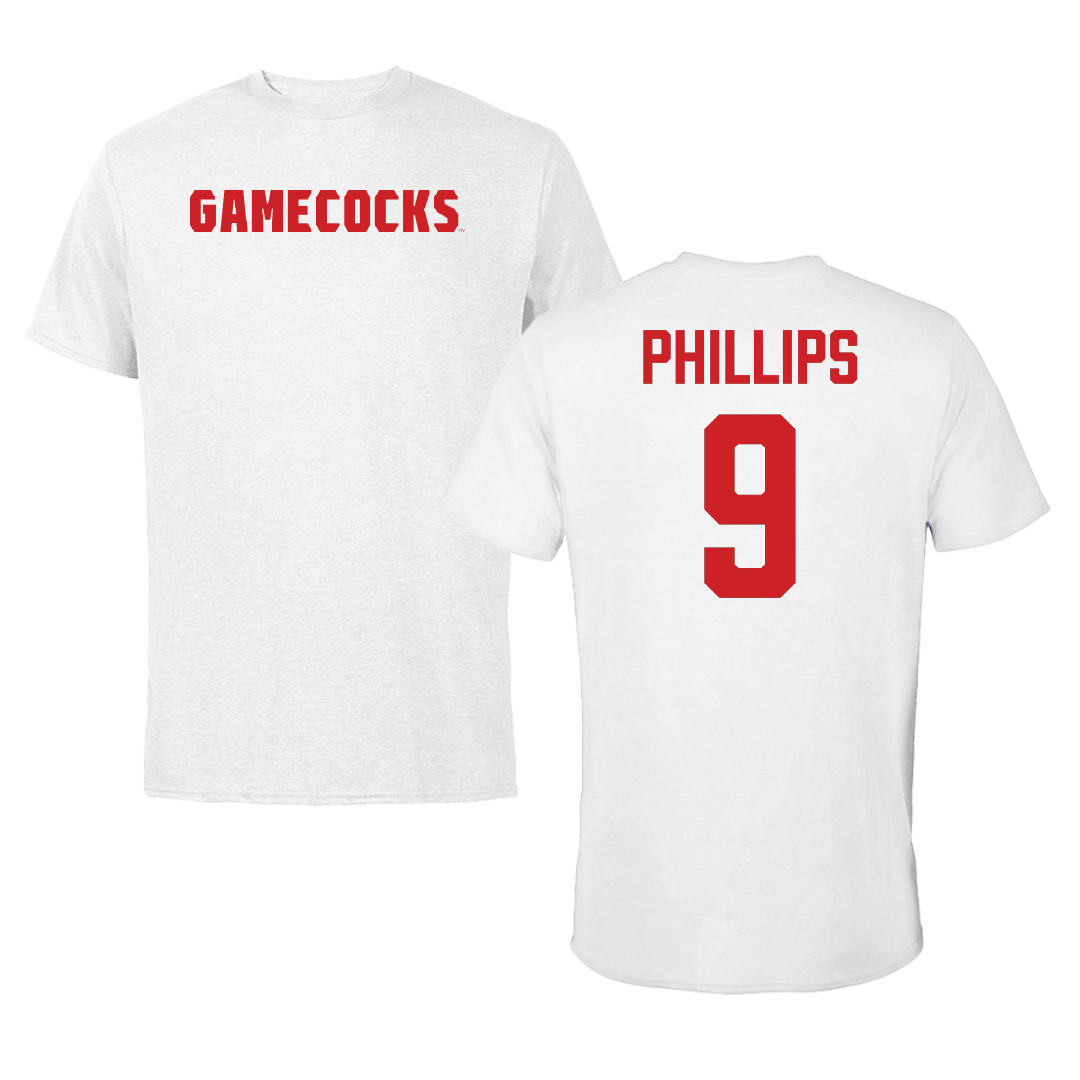 Jacksonville State University Softball White Performance Tee - #9 Ashley Phillips