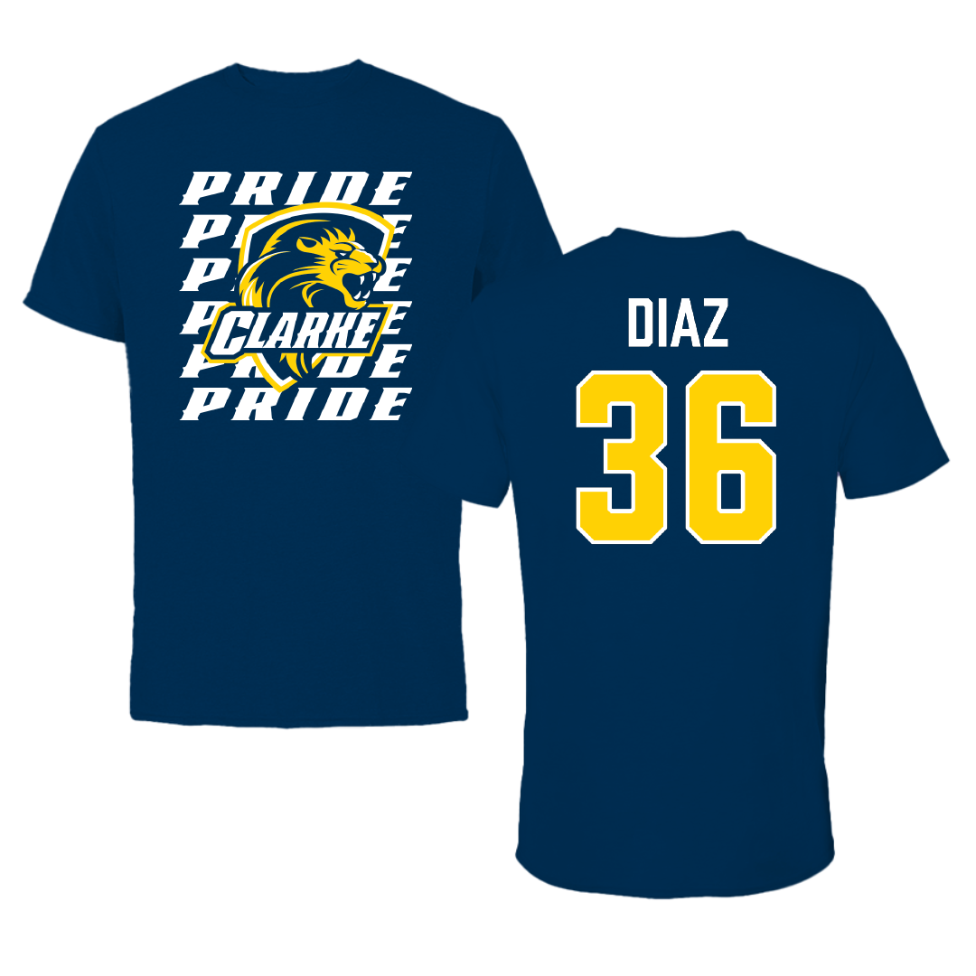 Clarke University Soccer Navy General Performance Tee - #36 Amy Diaz