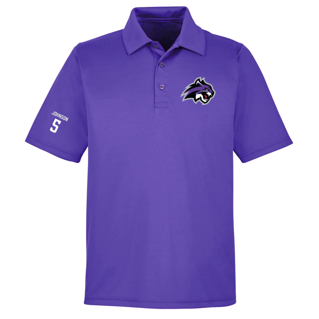 Wiley University Softball Purple Polo - #5 Gwendolyn Johnson