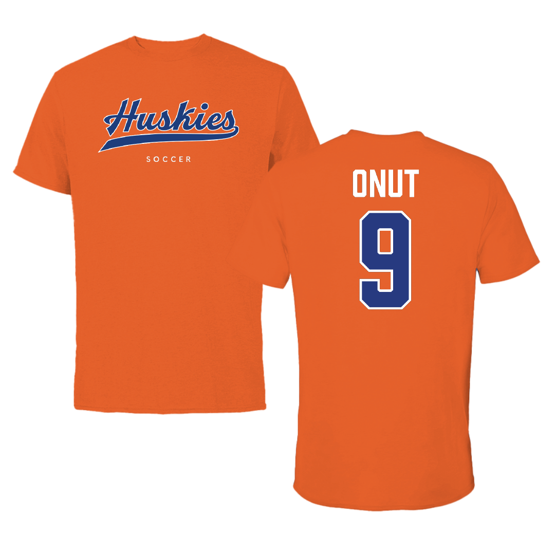 Houston Christian University Soccer Orange Performance Tee - #9 Cezar Onut