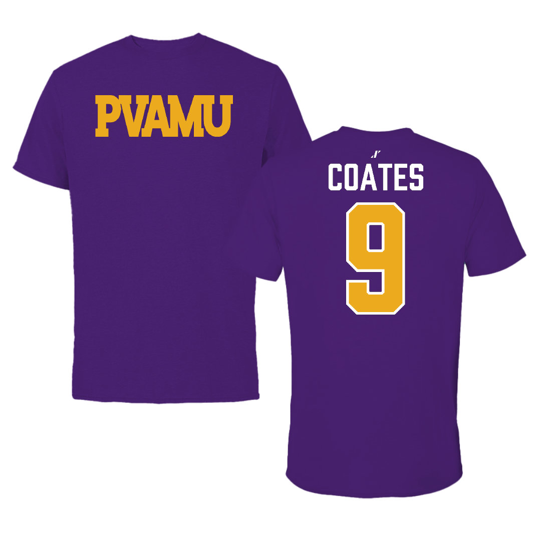 Prairie View A&M University Volleyball Purple Tee - #9 Jade Coates