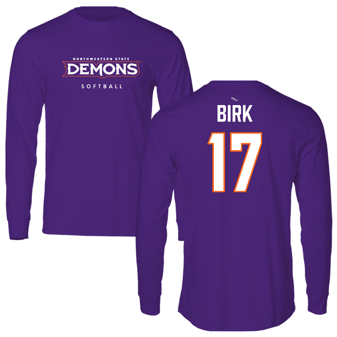 Northwestern State University Softball Purple Demons Performance Long Sleeve - #17 Grace Birk
