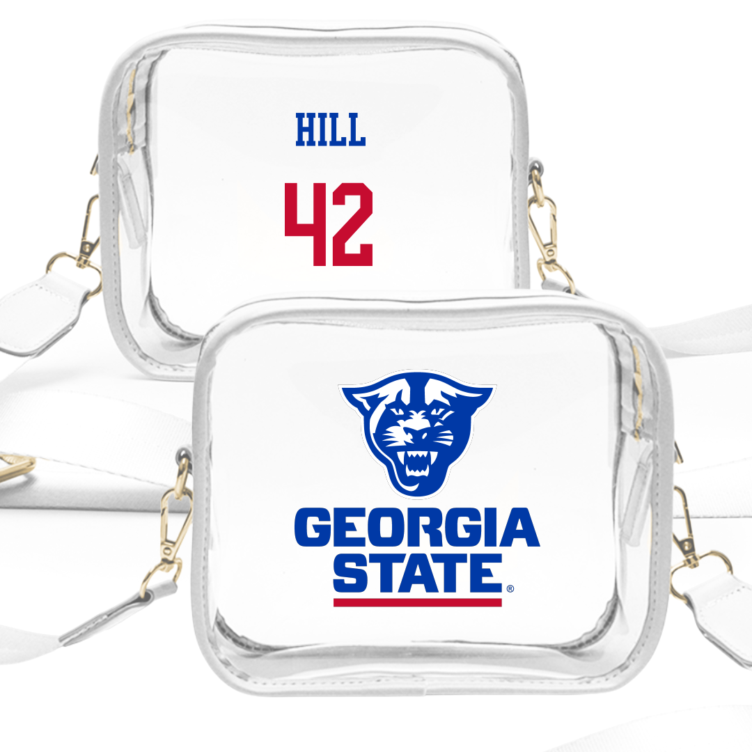 Georgia State University Softball White Clear Stadium Bag - #42 Aleya Hill