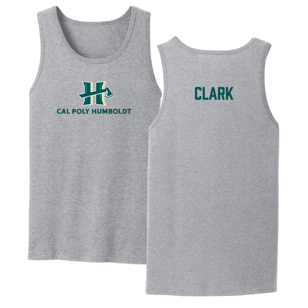 Cal Poly Humboldt Wrestling Sport Gray Tank Top - Liam Clark