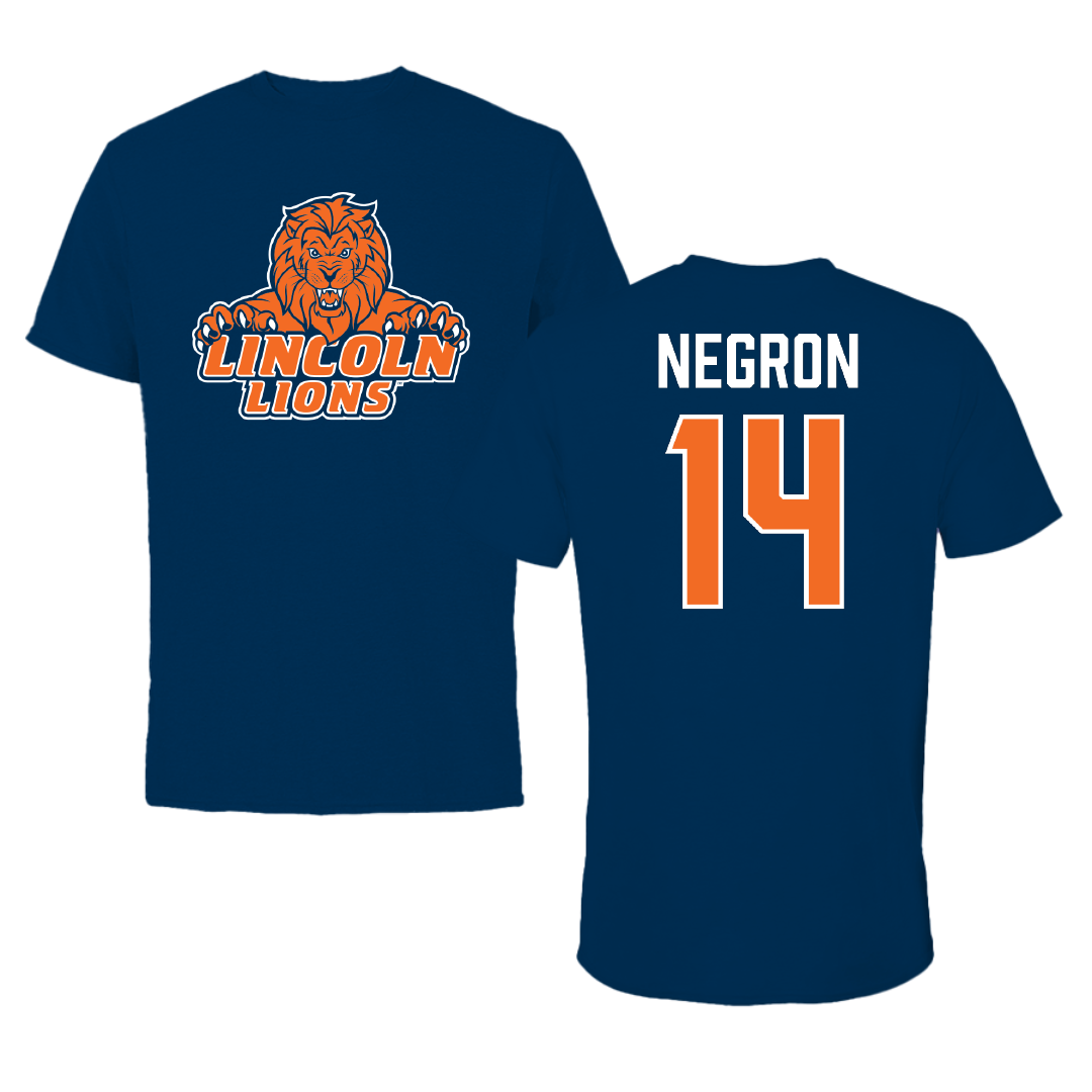 Lincoln University (Pennsylvania) Baseball Navy Tee - #14 Isaiah Negron