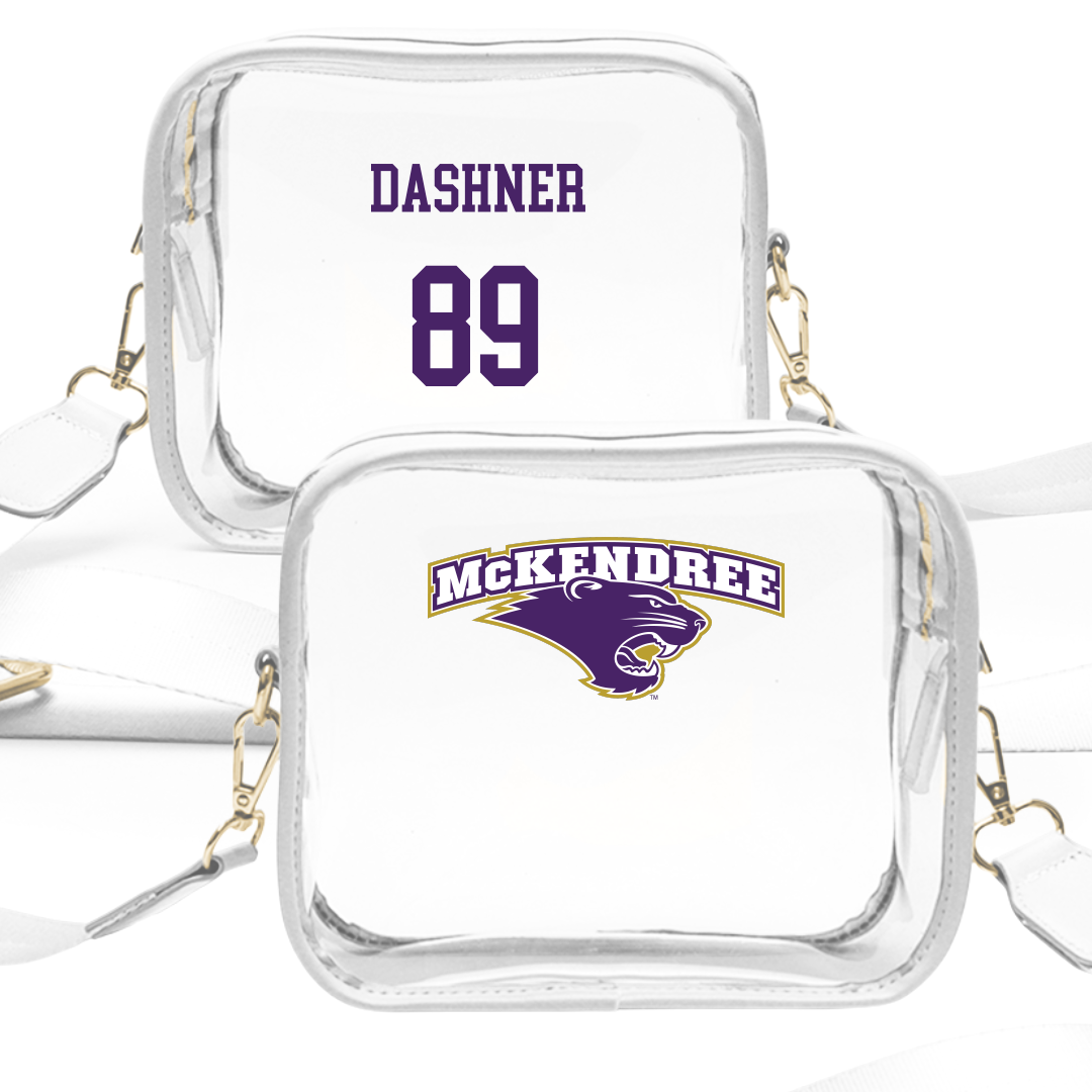 McKendree University Football White Clear Stadium Bag - #89 Calloway Dashner