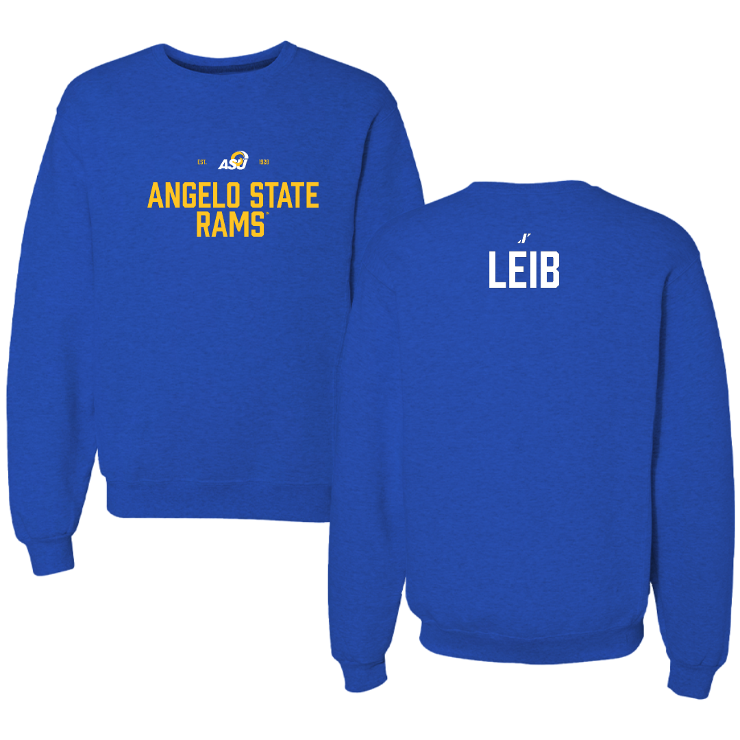 Angelo State University Baseball Blue General Crewneck - Tanner Leib