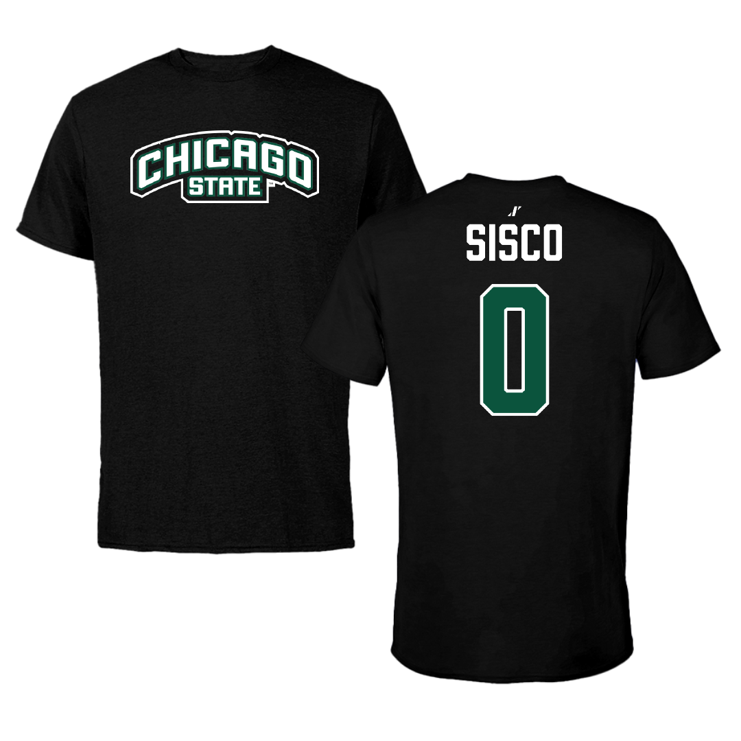 Chicago State University Basketball Black Tee - #0 Chloe Sisco