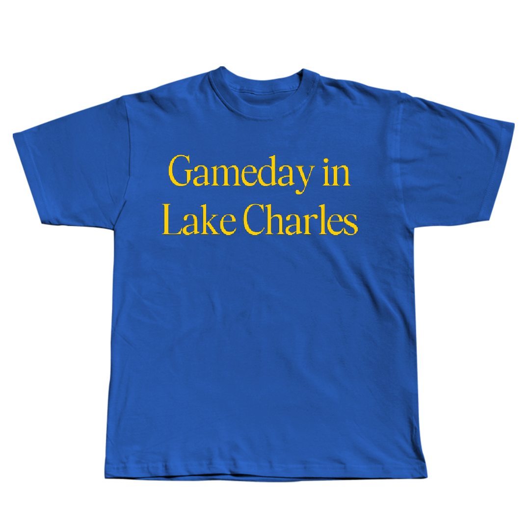 McNeese State University Football Blue Gameday Tee - #17 Lynkon Romero