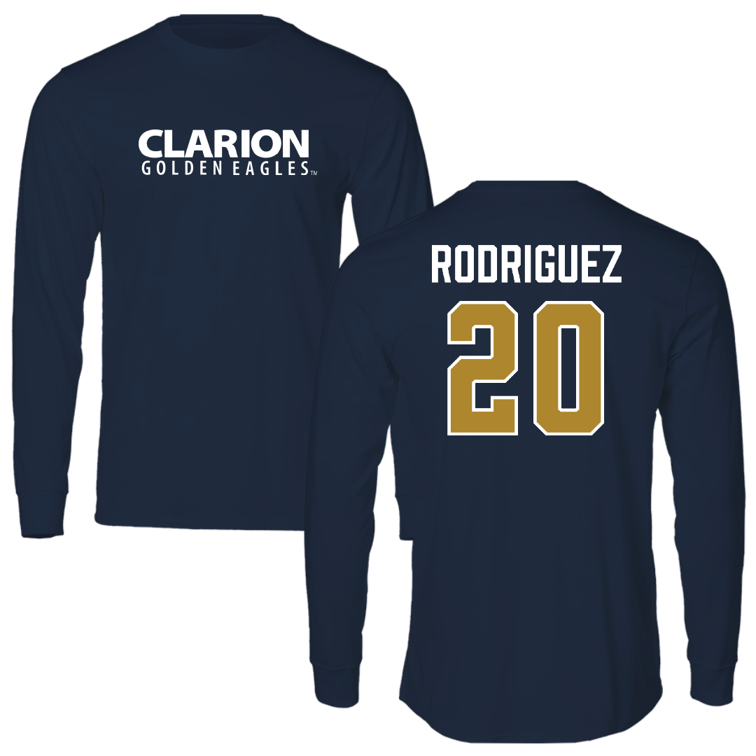 PennWest Clarion Volleyball Navy Performance Long Sleeve - #20 Julia Rodriguez