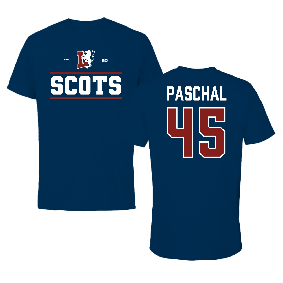 Lyon College Baseball Navy General Tee - #45 Parker Paschal