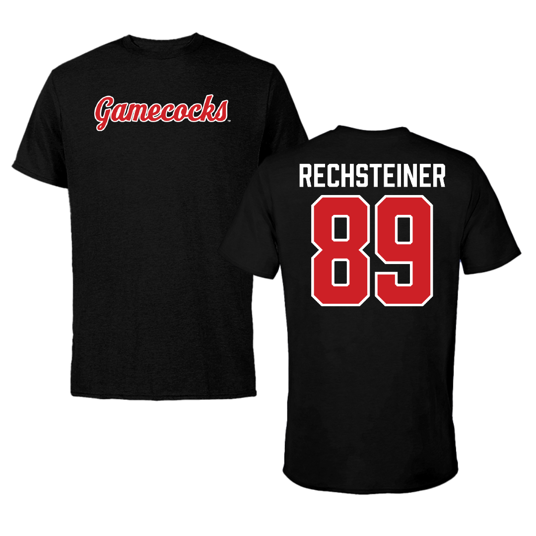 Jacksonville State University Football Black Tee - #89 Brock Rechsteiner