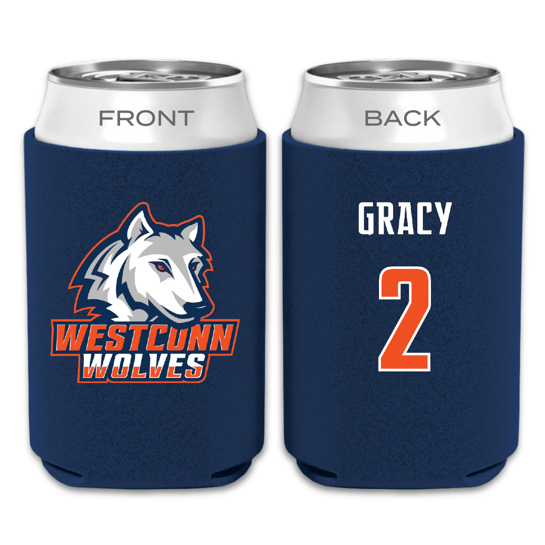 Western Connecticut State University Lacrosse Navy Can Cooler - #2 Vicky Gracy