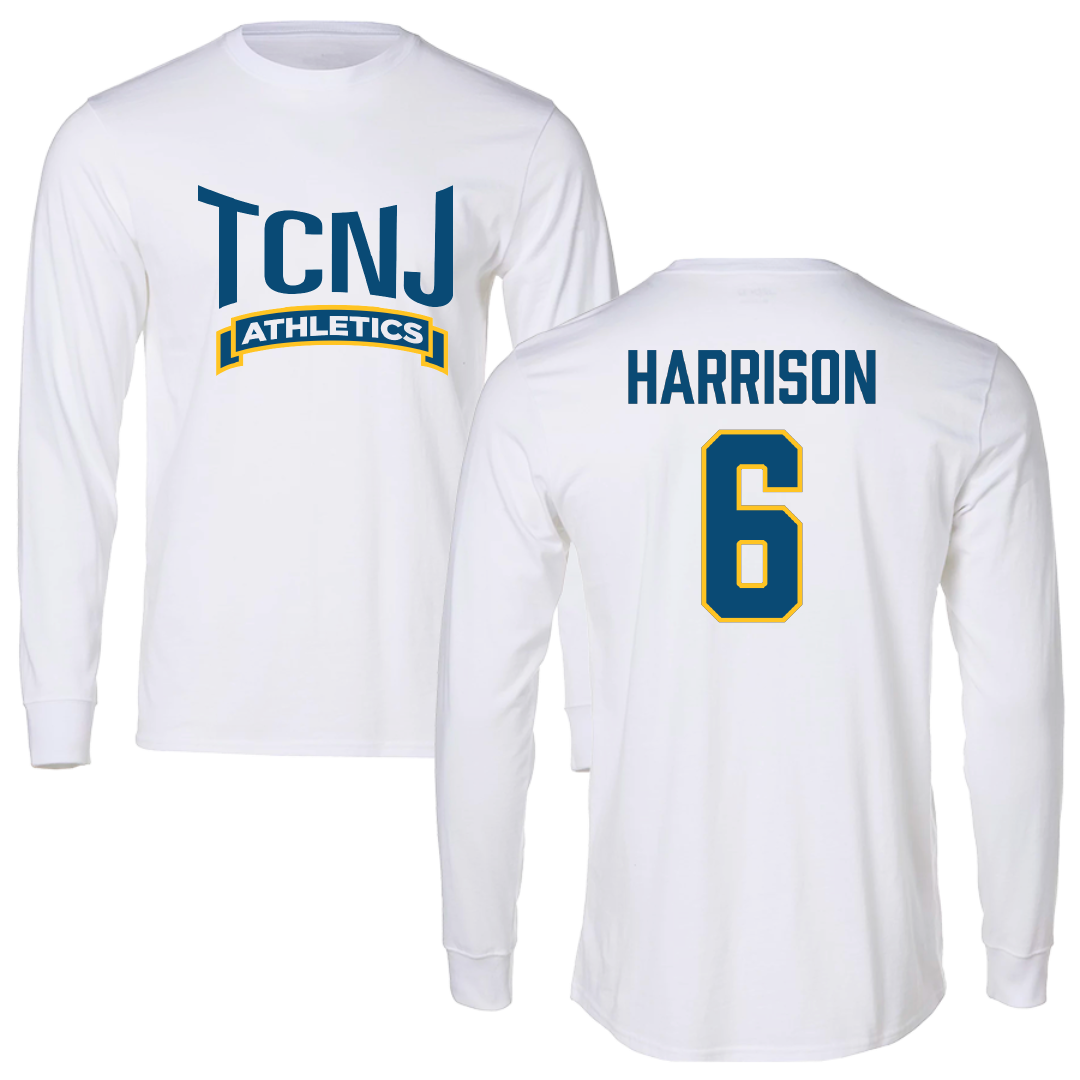 The College of New Jersey Football White Long Sleeve - #6 Isaiah Harrison