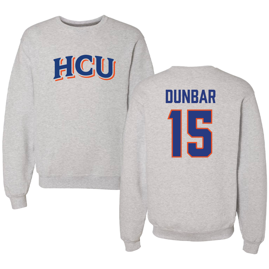 Houston Christian University Soccer (W) Gray Crewneck - #15 Brynn Dunbar