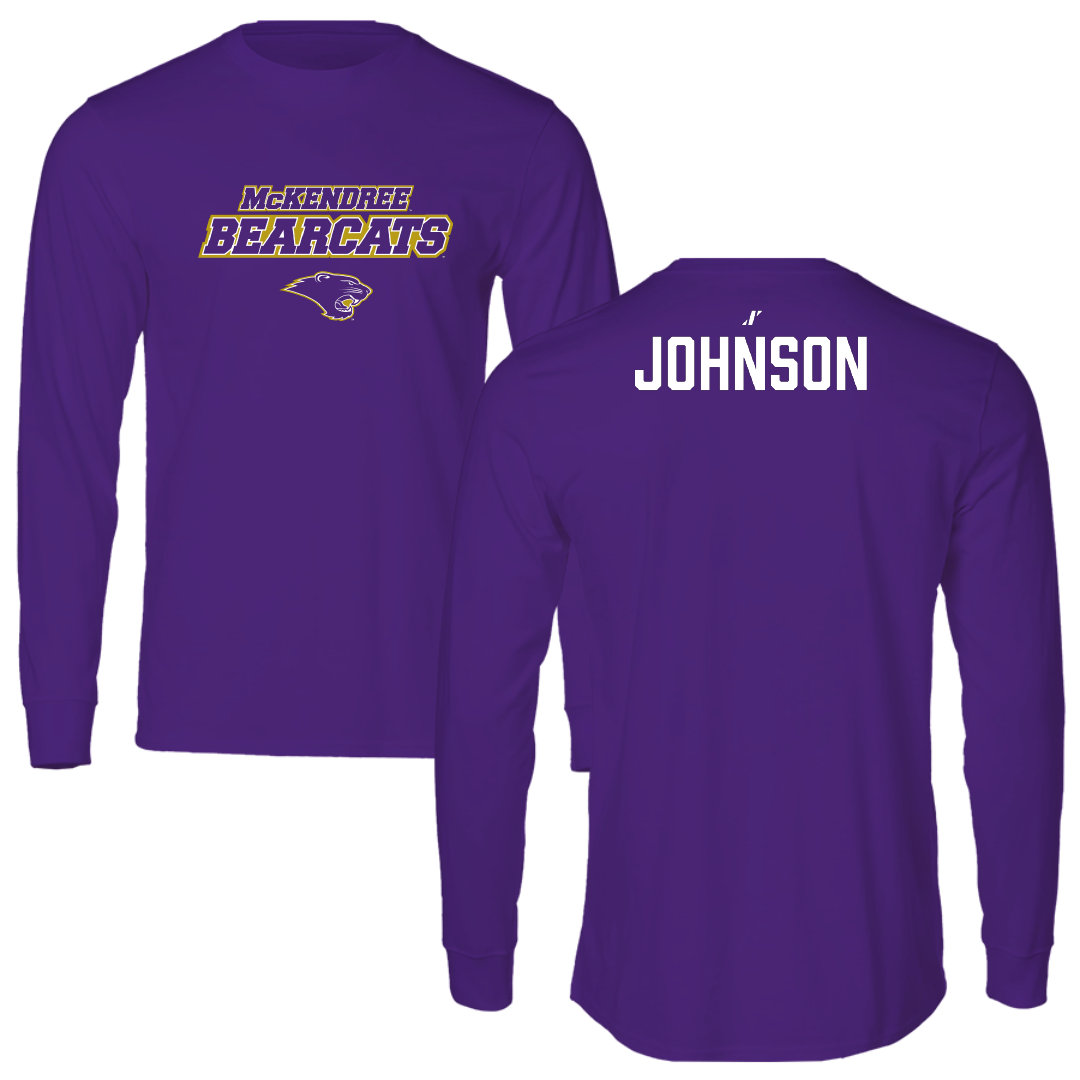 McKendree University Bowling Purple General Performance Long Sleeve - David Johnson