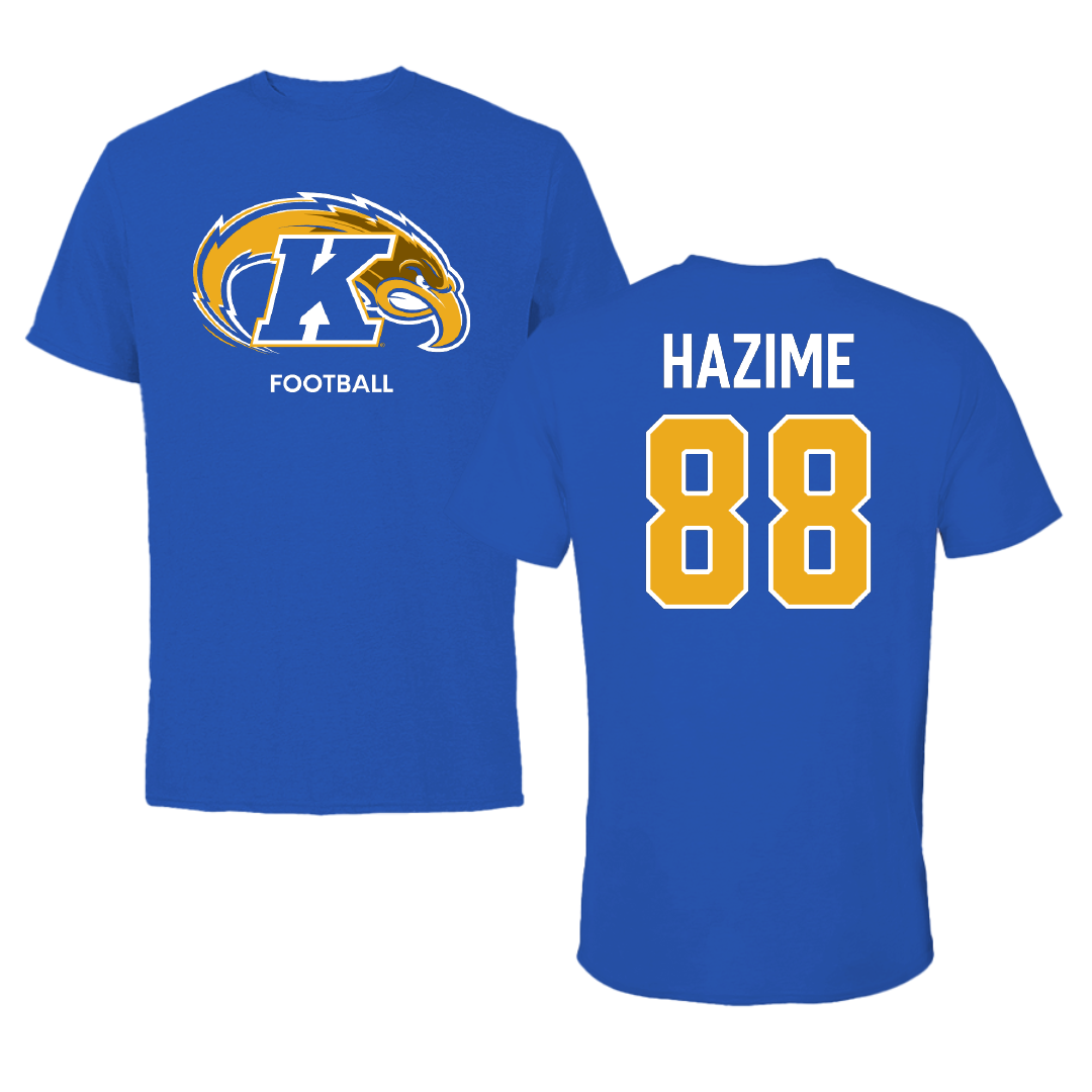 Kent State University Football Blue Performance Tee - #88 Mohammed Hazime