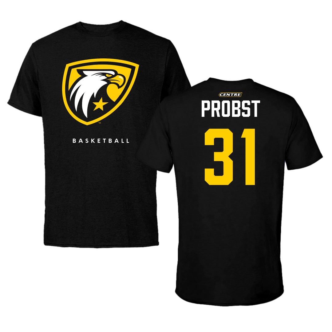 Centre College Basketball (M) Black Performance Tee - #31 Carson Probst