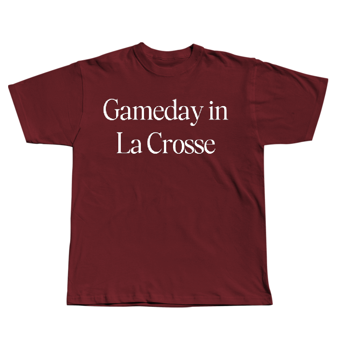 University of Wisconsin-La Crosse Baseball Maroon Gameday Tee - #12 AJ Curtis