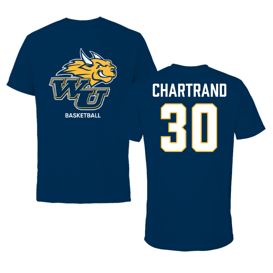 Webster University Basketball (M) Navy University Tee - #30 Ethan Chartrand