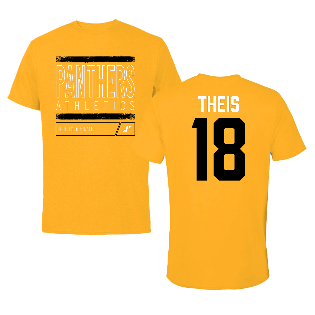 University of Wisconsin-Milwaukee Baseball Gold Dominate Performance Tee - #18 Gavin Theis