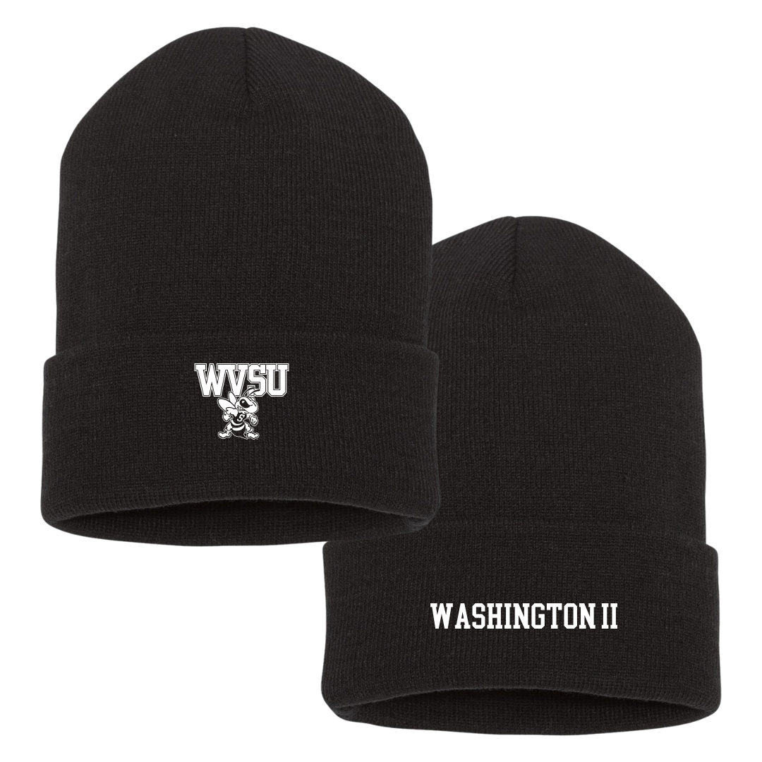 West Virginia State University TF and XC Black Beanie - Deuce Washington II