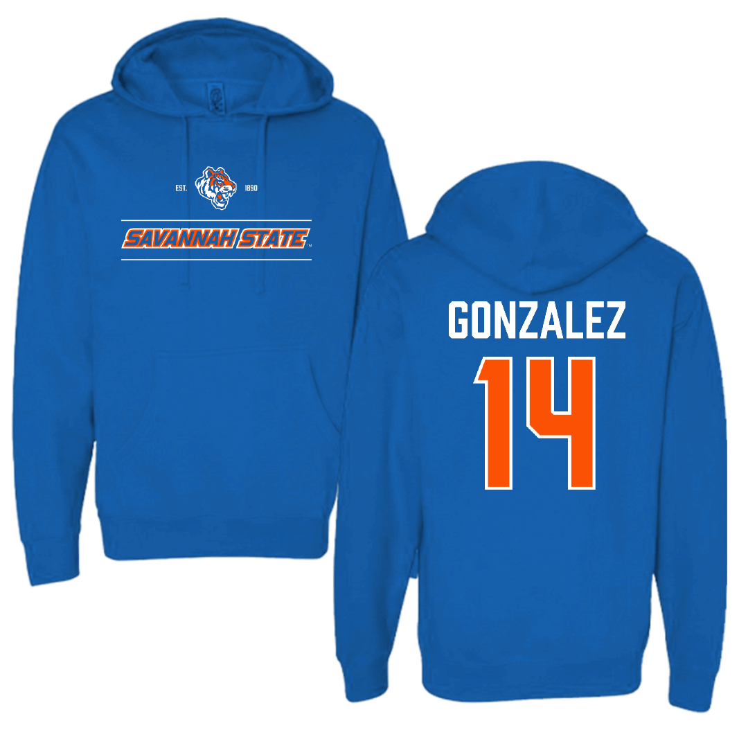 Savannah State University Baseball Blue General Hoodie - #14 Gregorio Gonzalez