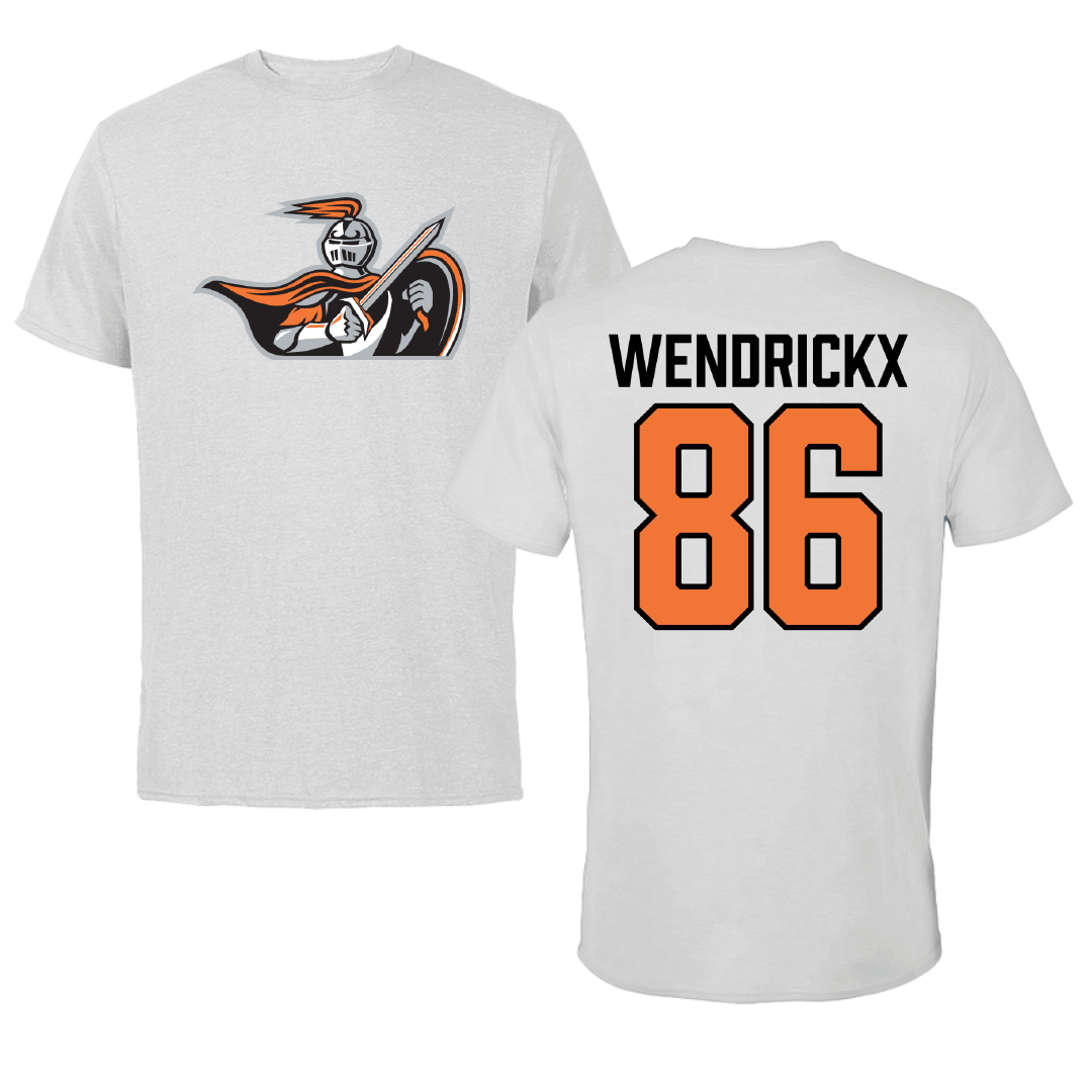 Heidelberg University Football Light Gray Performance Tee - #86 Jack Wendrickx