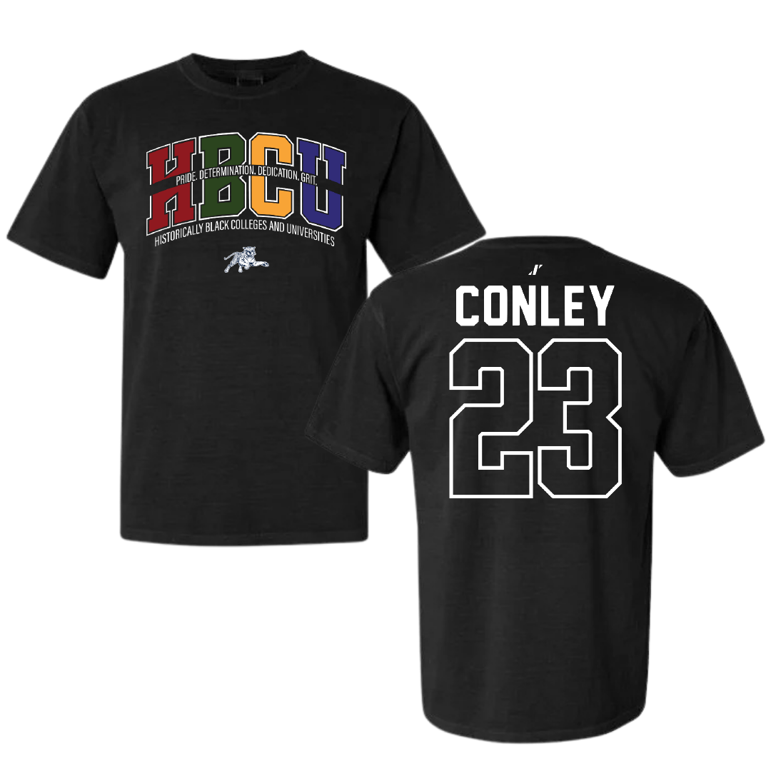 Jackson State University Football Black HBCU Comfort Colors Tee - #23 Kierrie Conley