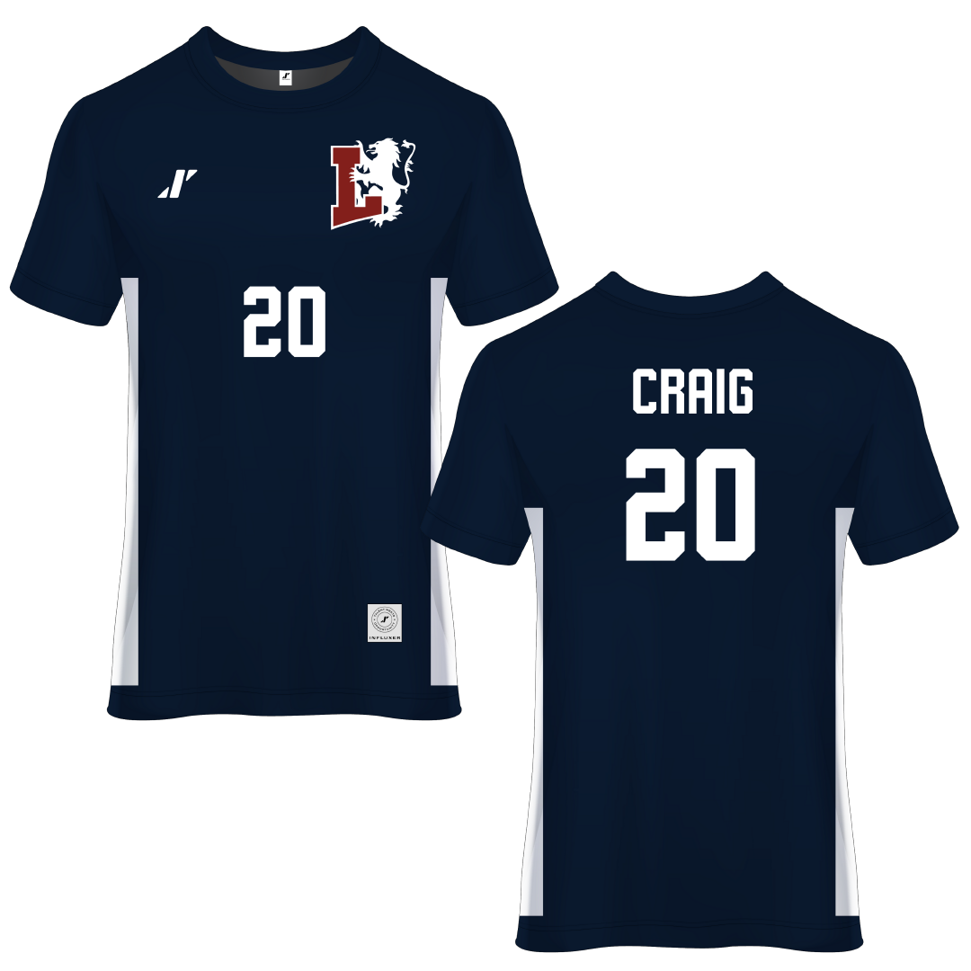 Lyon College Navy Soccer Jersey - #20 Harrison Craig