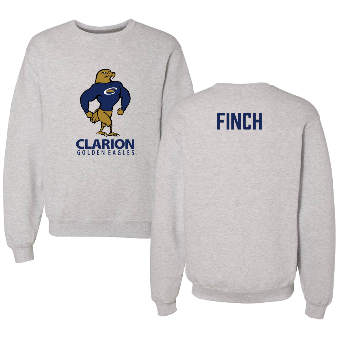 PennWest Clarion Wrestling (M) Light Gray Crewneck - Ethan Finch