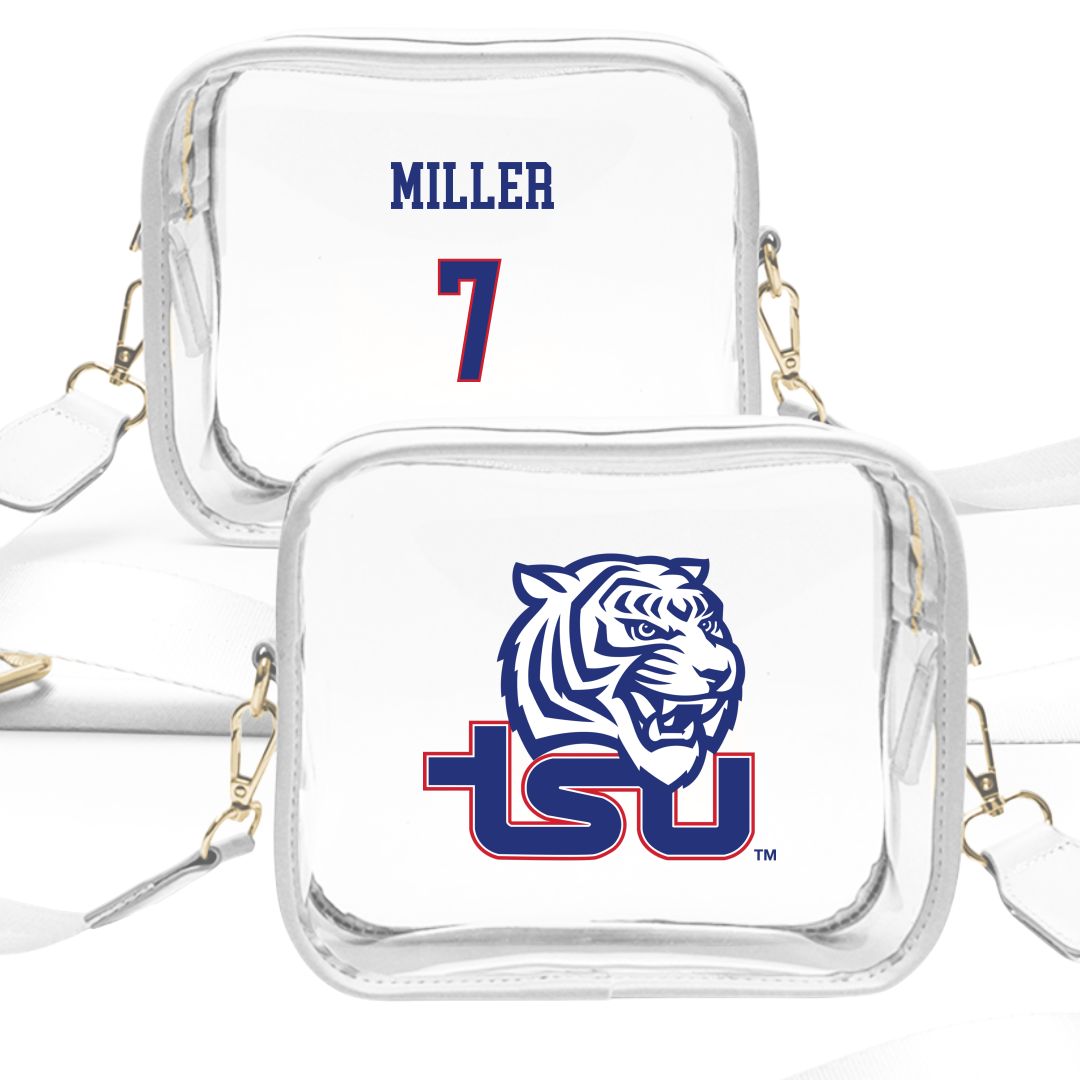Tennessee State University Volleyball (W) White Clear Stadium Bag - #7 Maygan Miller