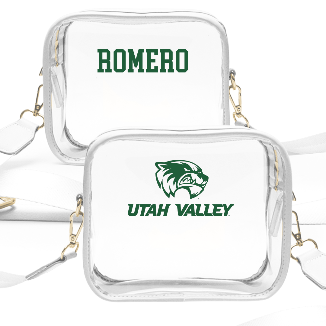 Utah Valley University Wrestling (M) White Clear Stadium Bag - Jakob Romero