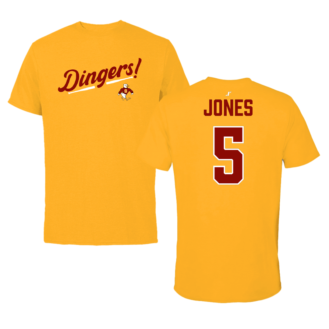 Salisbury University Softball Gold Dingers Tee - #5 Camille Jones