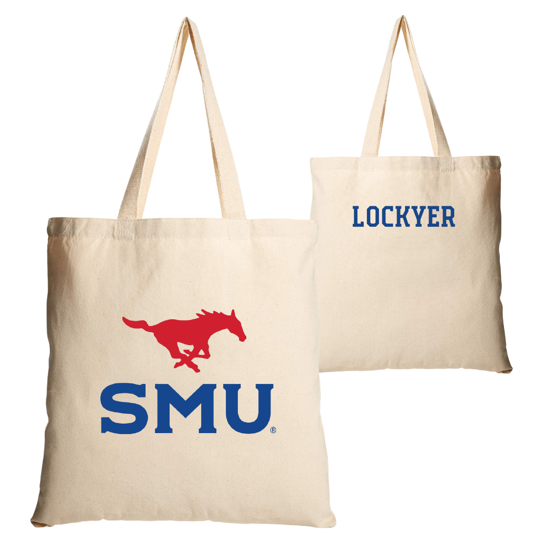 Southern Methodist University Swimming & Diving Tan Canvas Tote Bag - Hannah Lockyer