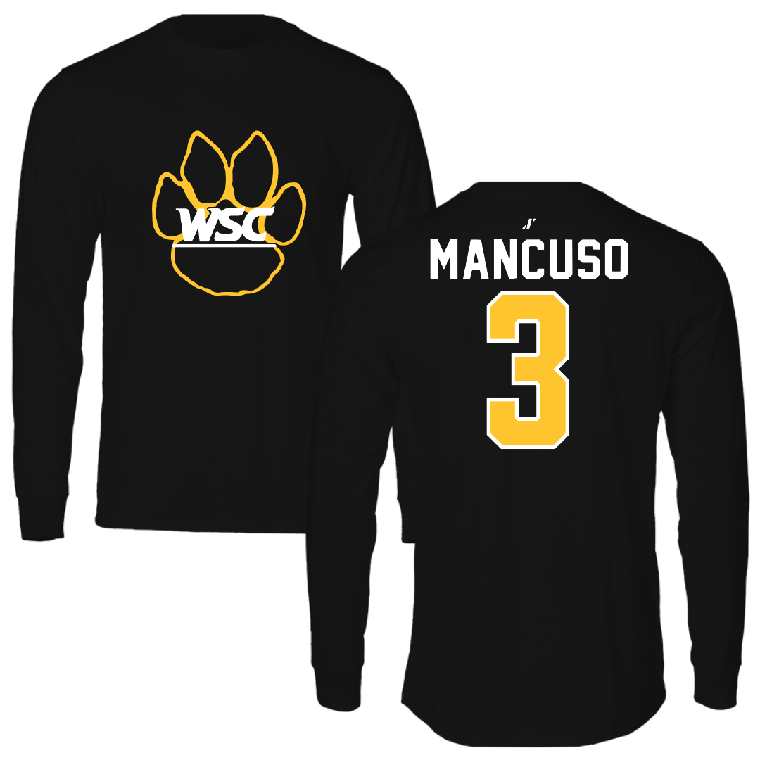 Wayne State College (Nebraska) Soccer Black Long Sleeve - #3 Morgan Mancuso