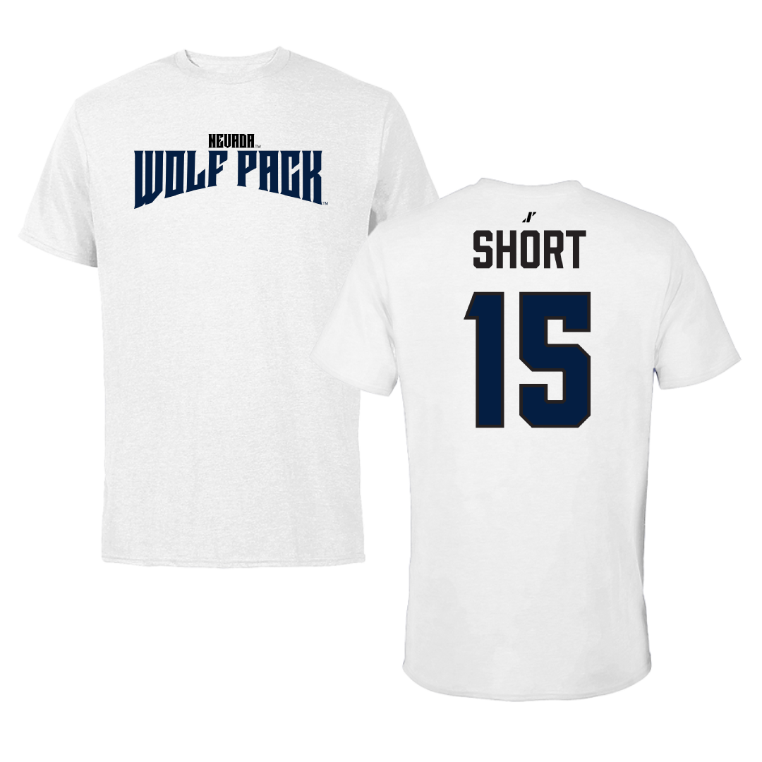 University of Nevada Baseball White Classic Performance Tee - #15 Tanner Short