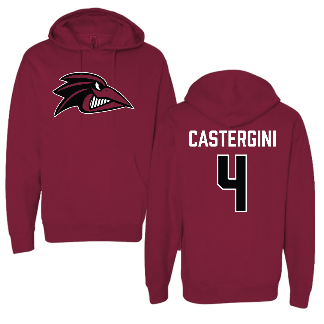 Franklin Pierce University Lacrosse (M) Maroon Hoodie - #4 Tayler Castergini