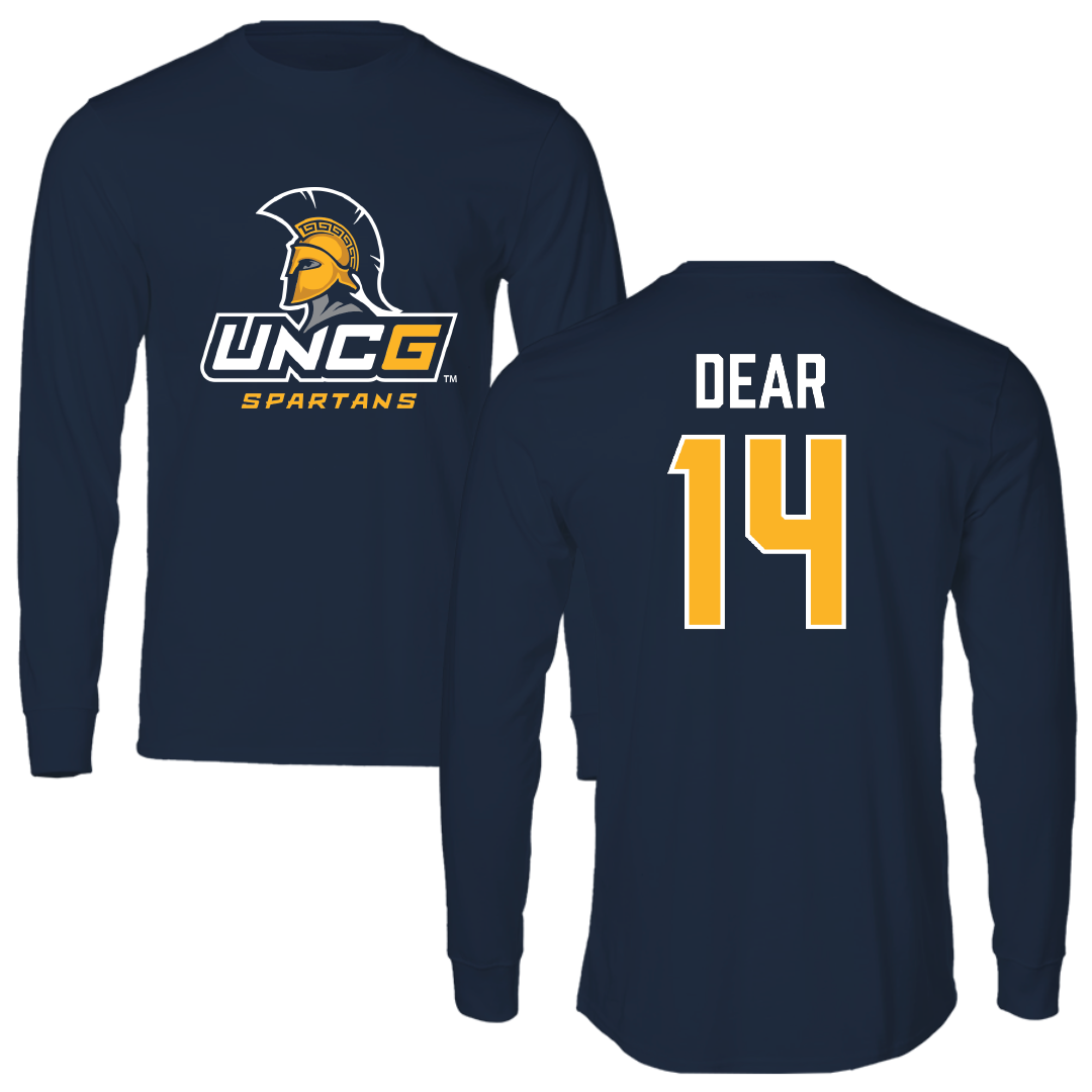 UNC Greensboro Baseball Navy Performance Long Sleeve - #14 Mason Dear