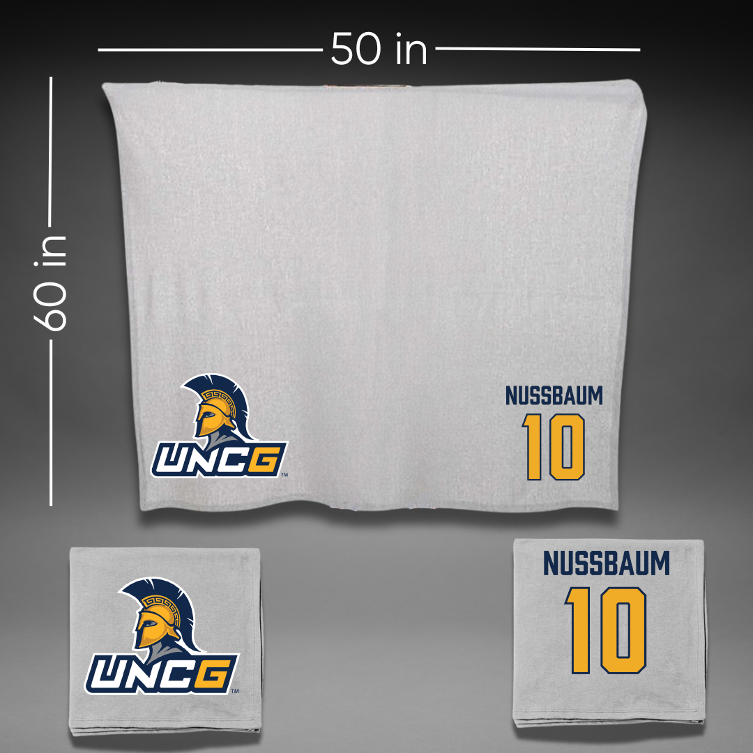 UNC Greensboro Volleyball (W) Gray Blanket - #10 Chloe Nussbaum