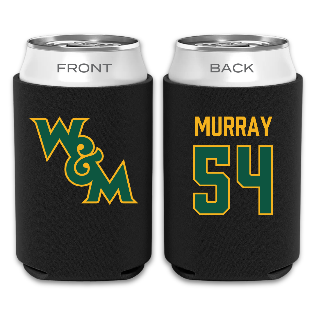 William & Mary Football Black Can Cooler - #54 Carsen Murray