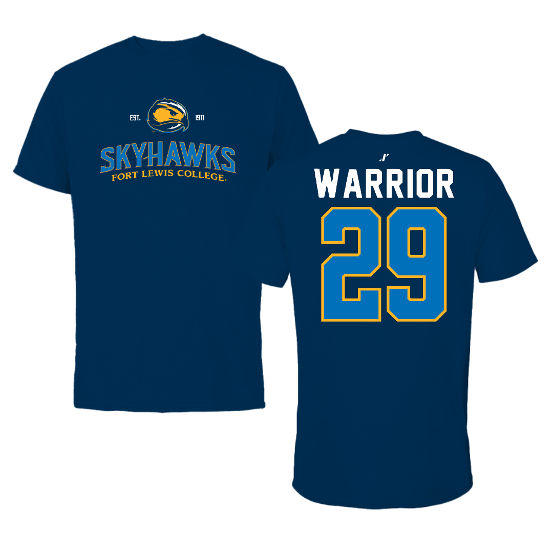 Fort Lewis College Lacrosse Navy General Performance Tee - #29 Marla Warrior