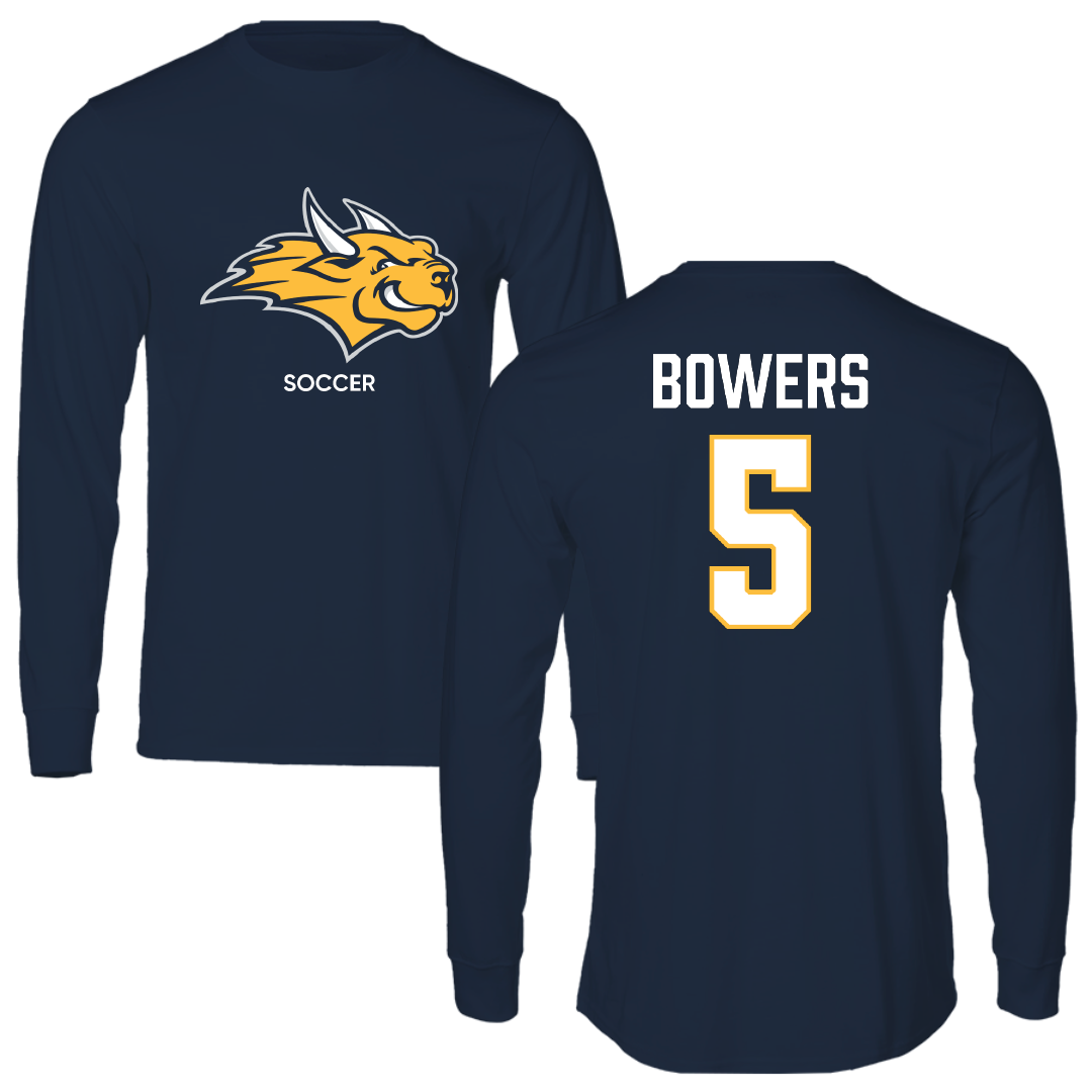 Webster University Soccer (W) Navy Mascot Performance Long Sleeve - #5 Gemma Bowers