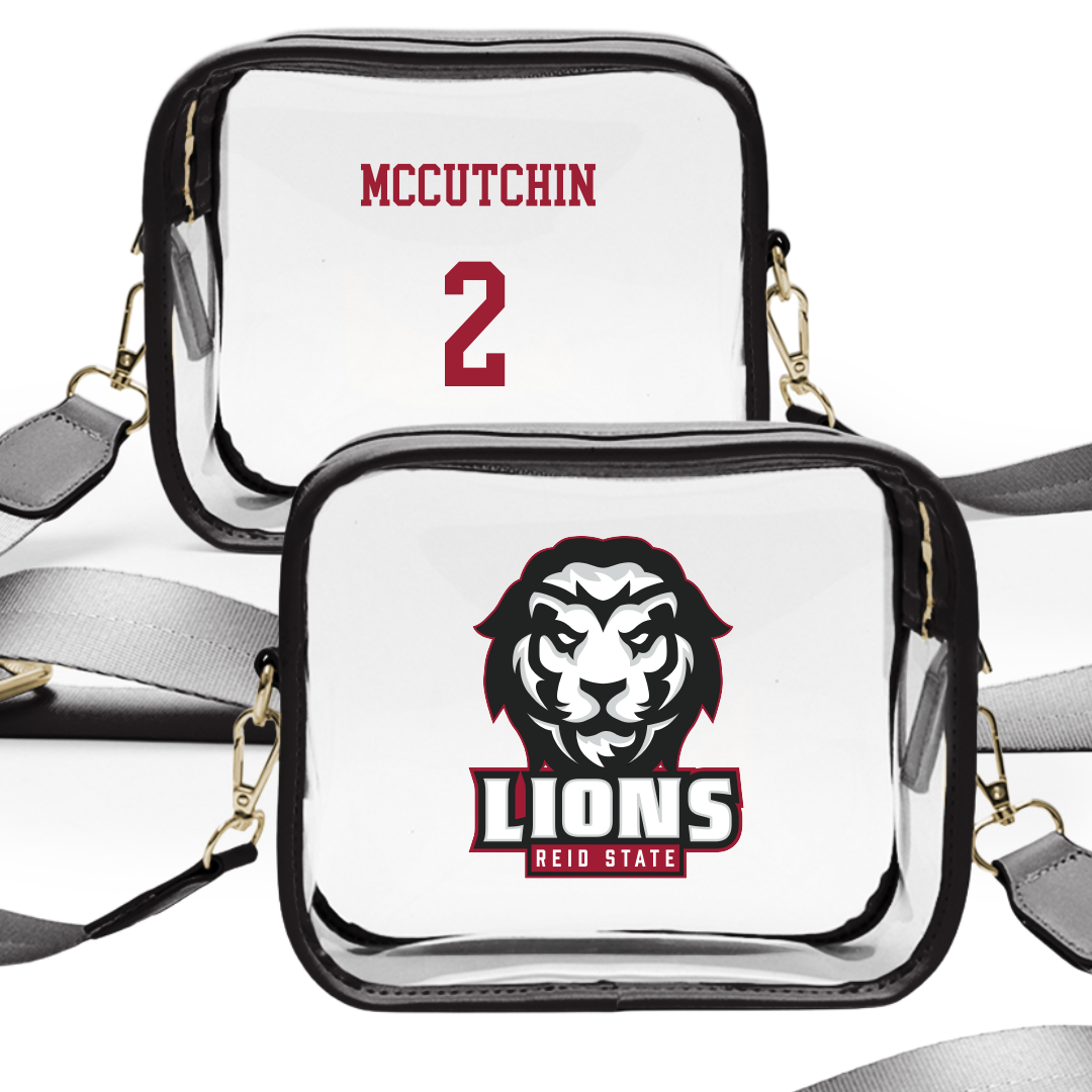 Reid State Community College Baseball Black Clear Stadium Bag - #2 Carson McCutchin